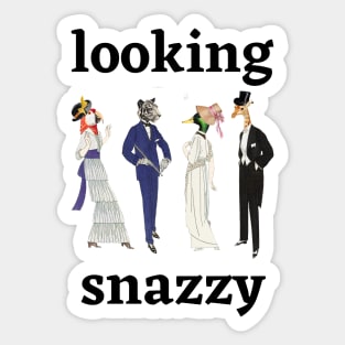 looking snazzy - vintage animal collage Sticker